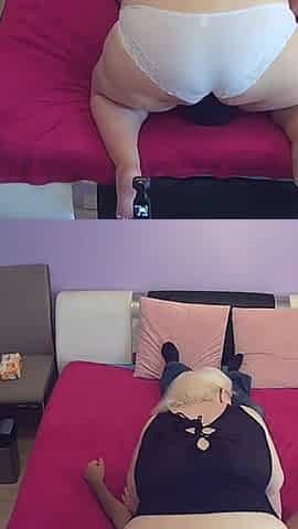 White panties facesitting by a SSBBW