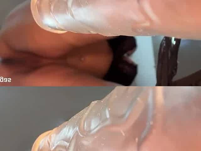 Guided Tugjob: My Cunt Being Screwed by two Giant Dildos CLOSE SCENE