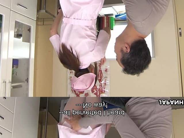 Naughty patient squeezes juicy ass of Japanese nurse Anna Kimijima and gets BJ