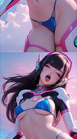 D.va From Overwatch Bikini Show and Dance Sfw