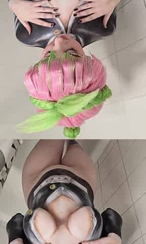 Mitsuri Bodypaint Shower Removal with Nipple Play