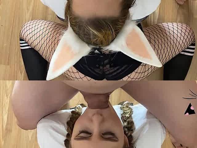 Ardent cutie screwed hard in her throat and cunt/facial