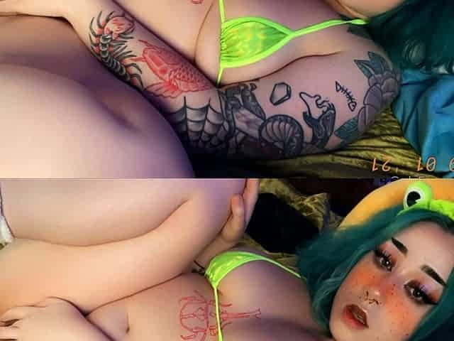 Hot babe with big boobs playing with her lactating boobs