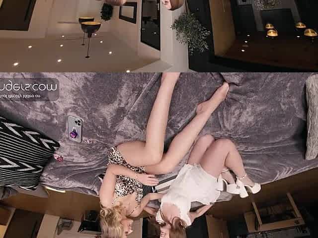 VR Bangers Hot Hotties Anna Claire Clouds & Laney Grey HD Porn Pt2
