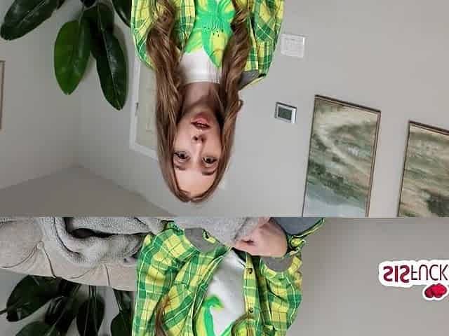 Caught Step Sis Masturbating During the time that Sharing A Room During A Crunch