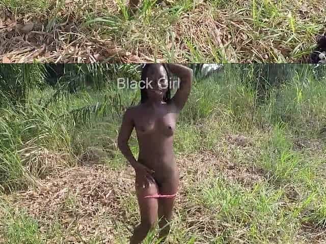 I LOVE SHOWING OFF OUTDOORS IN THE AFRO FOREST (See full clip on SHEER or MEMBERSHIP)
