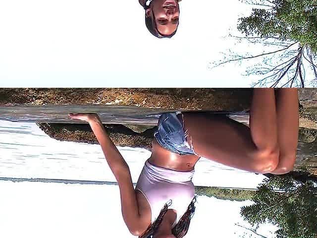 Hot Slim Lalin girl Angelina Posing Bare at the Beach