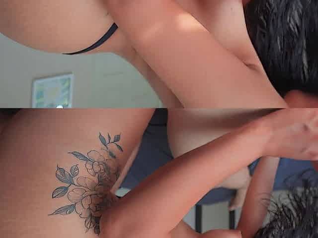 It merely took me a minute to make him cum in my cunt - amateur creampie