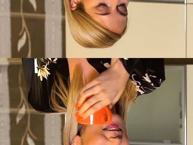 Horny blonde stepmom big ass doggystyle
