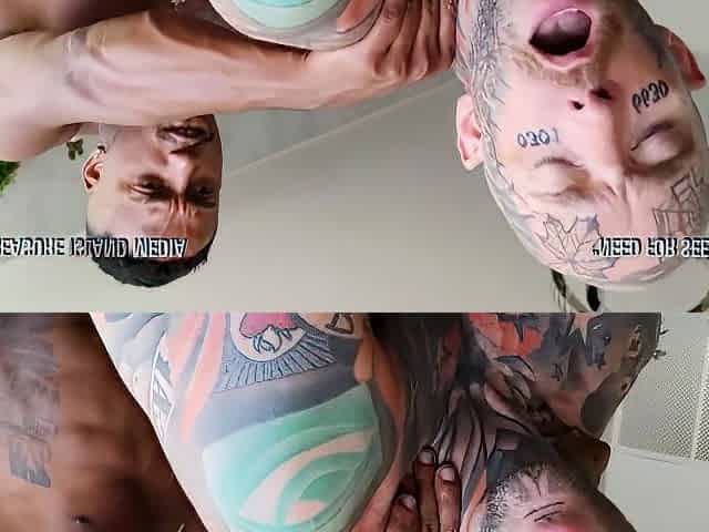 Inked Cumslut Gets Fat Blatino Cock
