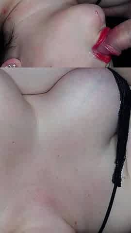 Amateur Stepmom Blowjob - Stepmom Cum on Natural Tits