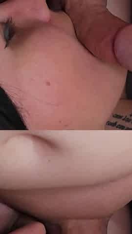 Goth Girlfriend Gives POV Good Night Deepthroat Blowjob