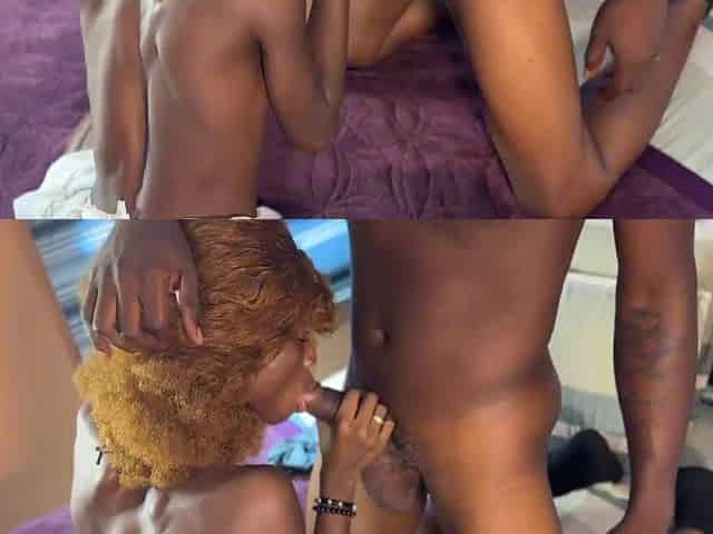 A WILD EBONY HOTTY TAKING MY CUM!!