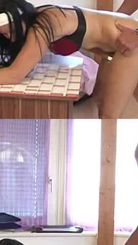 Mature Brunette Dripping Wet From Intense Office Desk Pounding