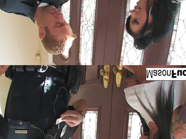 Mason Moore gets drilled by a cop