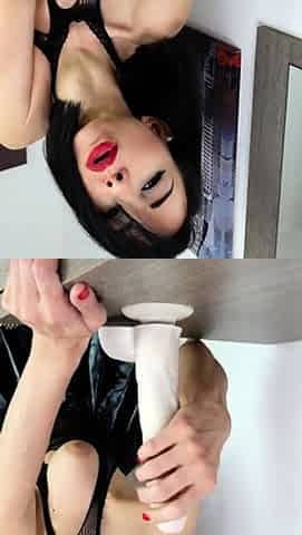 Deep throating milf slut in stockings jerks cock in hd