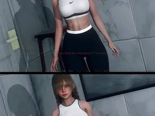 Sexy beauty masturbates my wang with her legs and makes me cum - Anime Games P1