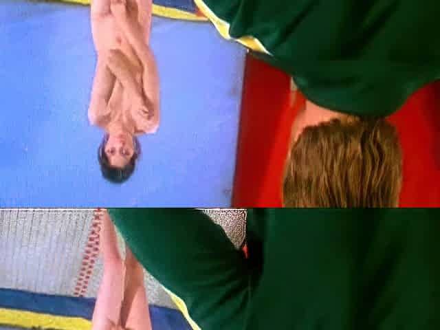 Pink labia close up of naive brunette