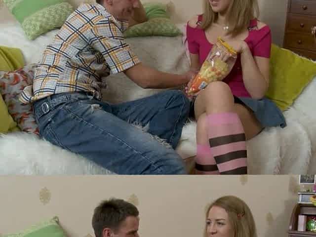 Fascinating Facial Blondie Yureva A Bangs & Milks His Large Hard Weenie!
