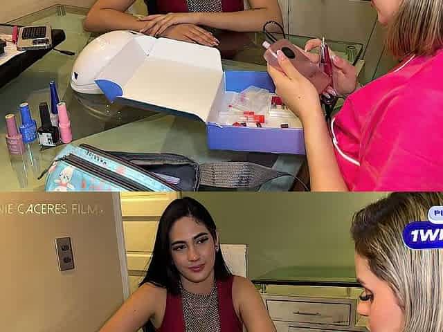 Horny and sexually excited wife masturbates whilst her spouse screws some other woman - Melanie Caceres
