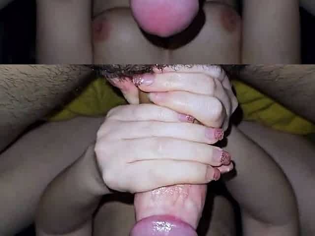 Fast Handjob Leads to a Massive Cumshot