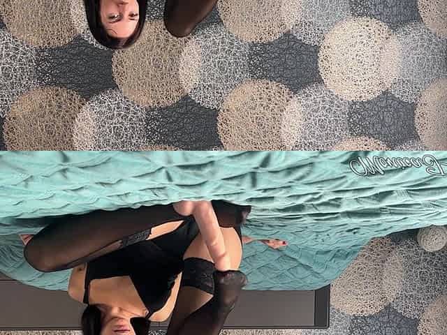 Footjob in Nylon Stockings & Barefoot