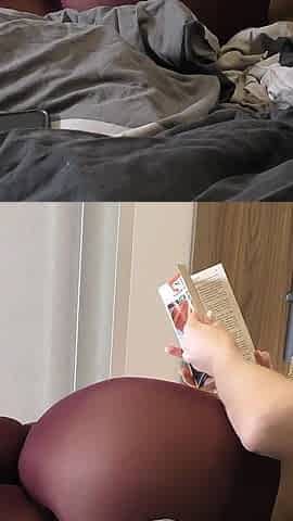 Lots of Cum on Her Pantyhose After Long Slow Tease and Balls Play with Wife of Neighbor From the Big Cock