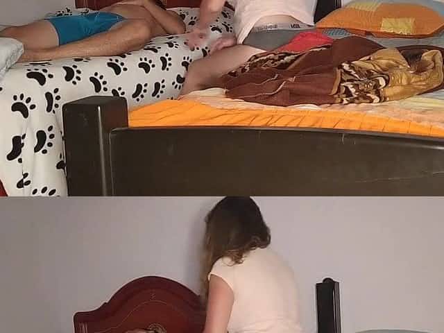 The problem with sharing a room with my brother is that I can't stand the urge to suck his jock at night.