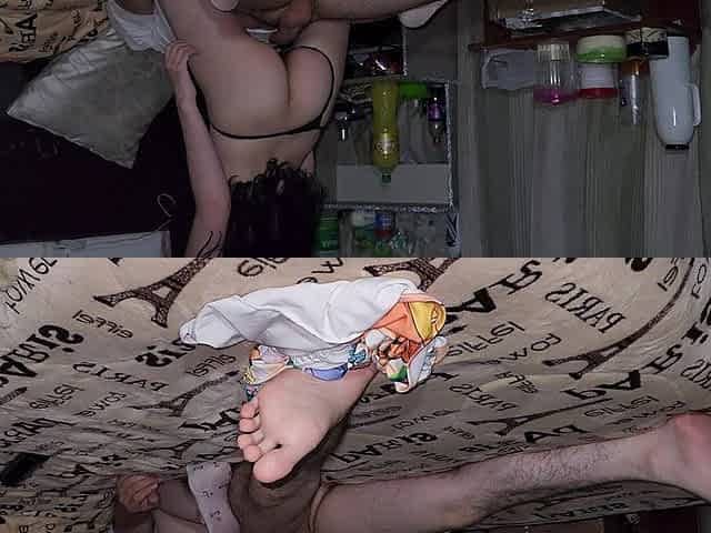 His Stepsister Goes Into Her Underwear to Fuck All Night