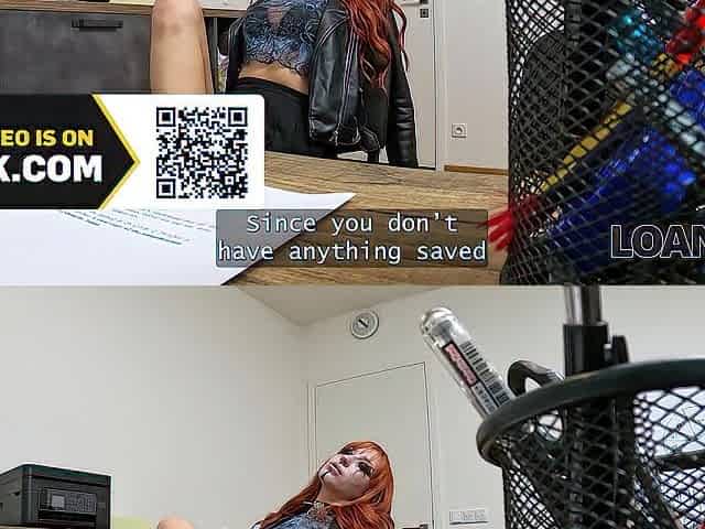 LOAN4K. Large titty emo gal rides a wang for a travel loan
