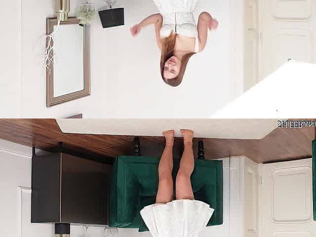 Large Naturals Large Breasts Russian Teen Amalia Davis Sheer Hose BTS