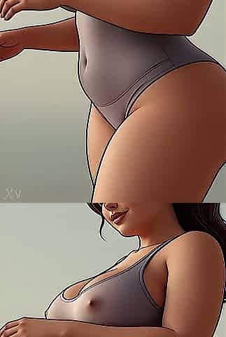 Overweight, soft, and hot invites u to admire - AI-generated
