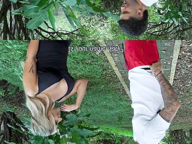 Outdoor sex with a large-titted stranger - Danner Mendez & Naty Delgado