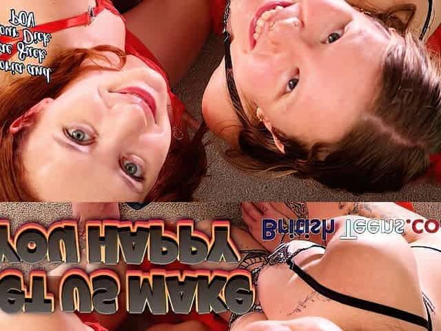 Blonde & Redhead Lingerie POV Blowjob