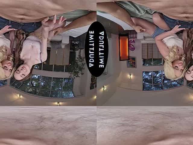 UP CLOSE VR - Petites Lexi Lore & Hazel Moore Want Your BIGGEST Knob In Steamy 3some POV