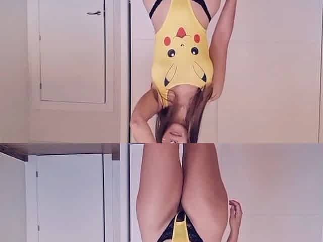 Homemade movie scene of the large butt