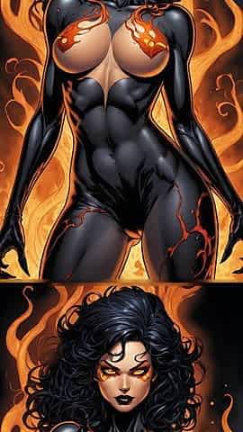 Nude Obsidian Flame Shadow Tendrils