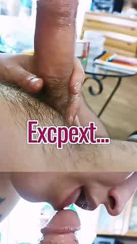 Dirty Sloppy Blowjob in Close up, Playing with His Cum 1