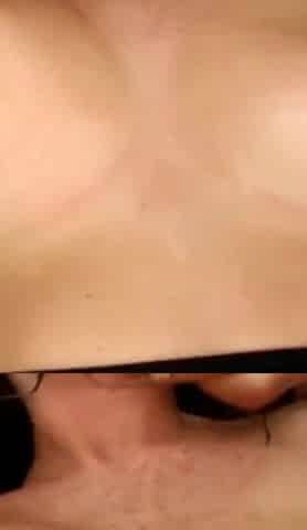 Redhead with big boobs caught in a gangbang