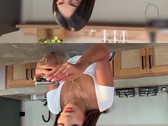 Having enjoyment with my most excellent ally in the kitchen! I love how that guy bangs me