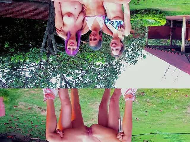 Hot Lesbians Have A Big Hot Pussy Licking Party Outdoors