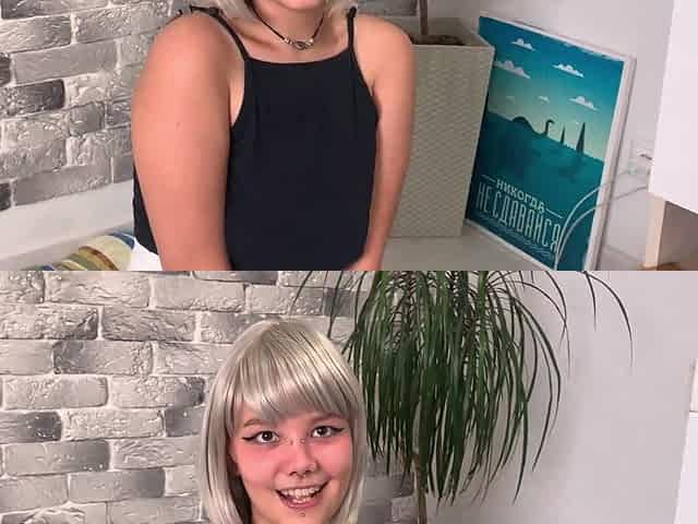 Ahegao teen caught by stepbro and fucked with big tool [POV]