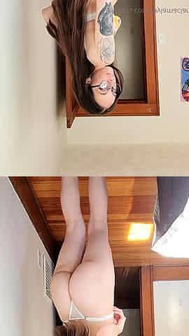 Hairy brunette Ansie Rocher toys her bushy pussy