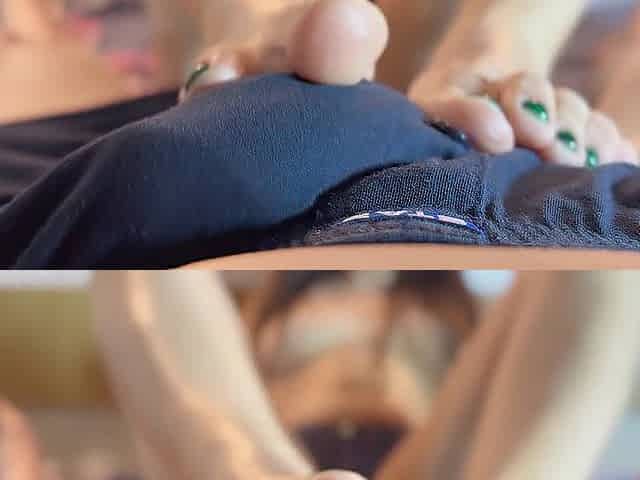 Large-Butt Latin chick With Ideal Feet ???? 1st Footjob for My Roommate Fetish - Jasmica