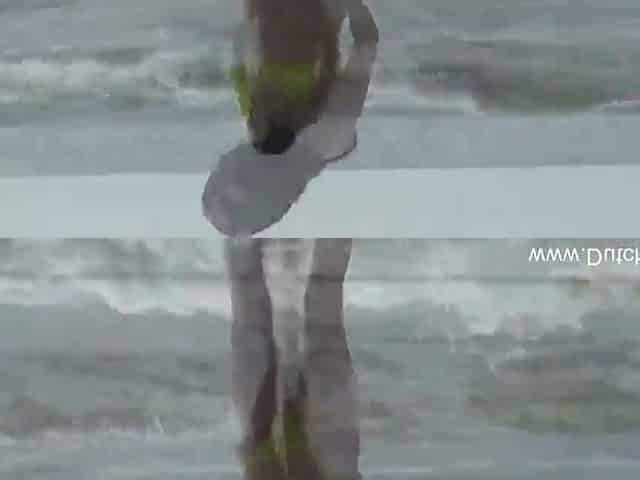 Dutch Teen Outdoor Beach Massage Screw