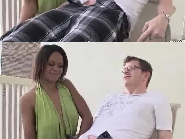Hot ebony milf Rihanna is on vacation with her husband who