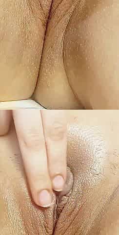 Playing with my snatch and butt and groaning on the couch