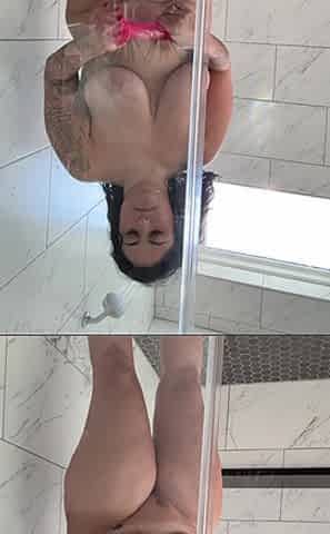 Shower Solo Solo with Pink Dildo