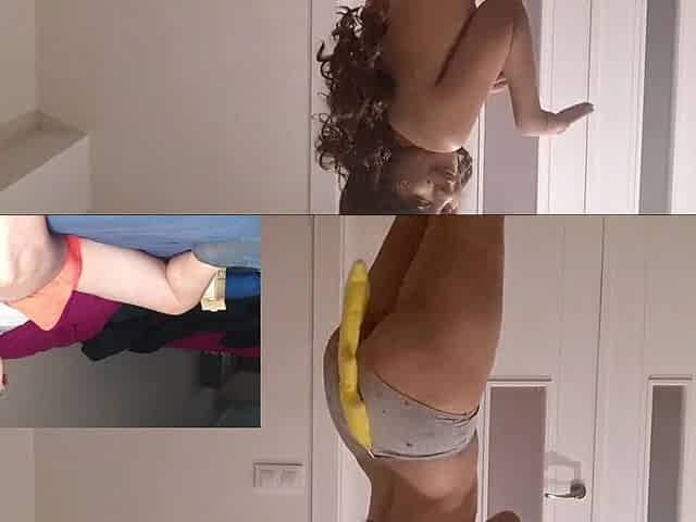 Young Couple Playing on Webcam