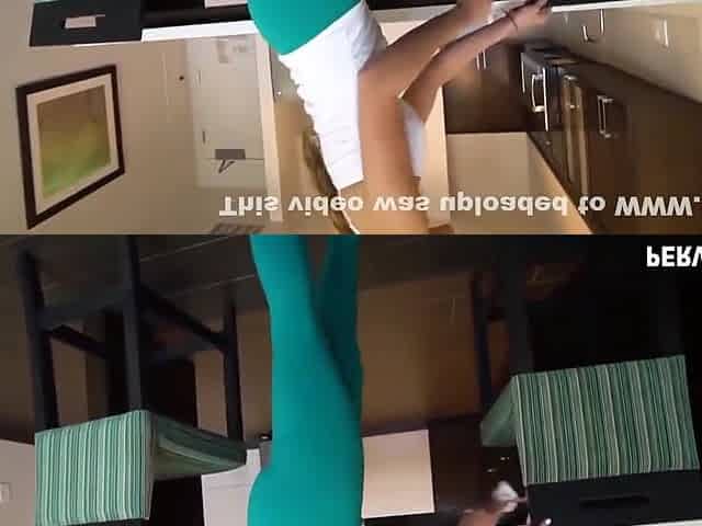 Big Ass Stepmom Cleaned The House While I Perved On Her